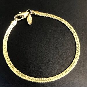 bracelet 7.5" american showcase gold herringbone